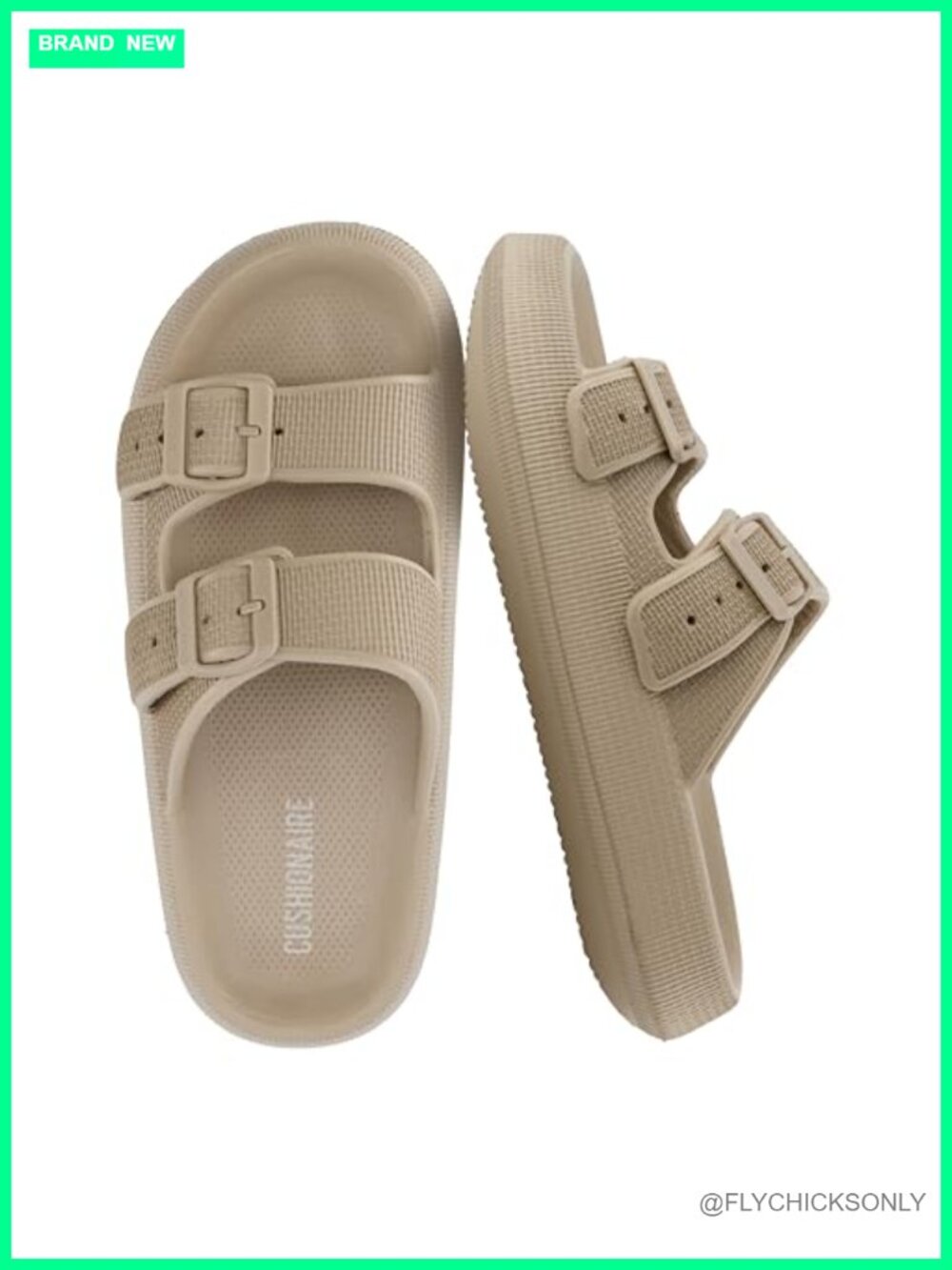 Women's Adjustable Double Buckle EVA Cloud Slides Sandals